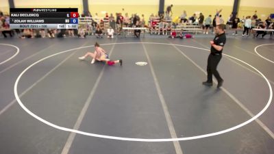 100 lbs Champ. Round 2 - Kali DeClercq, IL vs Zolah Williams, MO