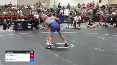 72 kg Semis - Benjamin Peak, Combat W.C. School Of Wrestling vs Peyton Robb, NWTC