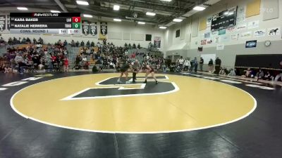 130 lbs Cons. Round 1 - Kara Baker, Laramie vs Natalie Herrera, Thunder Basin High School