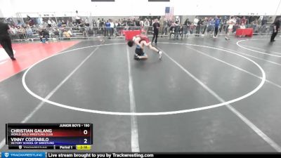 150 lbs Cons. Round 2 - Christian Galang, World Gold Wrestling Club vs Vinny Costabilo, Victory School Of Wrestling