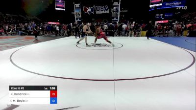 190 lbs Cons 16 #2 - Kourtlan Kendrick, AL vs Michael Boyle, OH