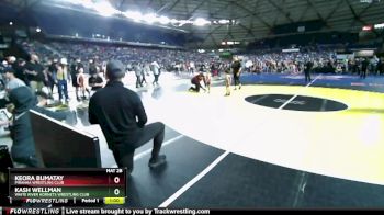 38-40 lbs Quarterfinal - Kash Wellman, White River Hornets Wrestling Club vs Keora Bumatay, Piranha Wrestling Club