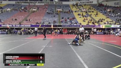 125 lbs Quarters & 1st Wb (16 Team) - Jadon Gyan, Indianapolis vs Orion Wilson, Grand Valley State