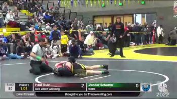 89 lbs Semifinal - Paul Ruiz, Red Wave Wrestling vs Zander Schaefer, Clark