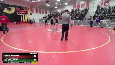 110 lbs Cons. Round 1 - Grace Belmont, Capistrano Valley vs Bethany Frias, Vista Del Lago