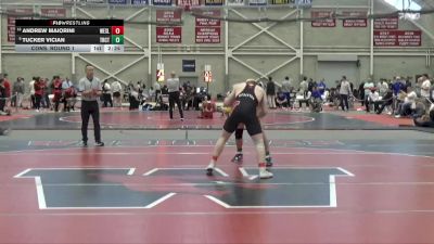 174 lbs Cons. Round 1 - Andrew Maiorini, Wesleyan (CT) vs Tucker Vician, Trinity (CT)