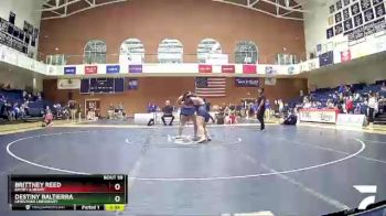 191 lbs Cons. Semi - Brittney Reed, Emory & Henry vs Destiny Baltierra, Limestone University