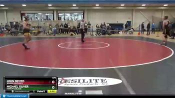 174 lbs Cons. Round 4 - John DeVito, Wilkes University vs Michael Oliver, Ferrum College