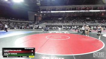 160 lbs Quarterfinal - Chrystina Ballejos, Sheldon vs Evelyn Vargas, Merced