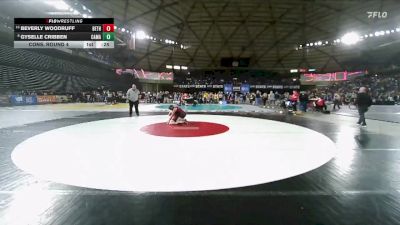 Girls 4A 130 lbs Cons. Round 4 - Beverly Woodruff, Bethel (Girls) vs Gyselle Cribben, Camas (Girls)