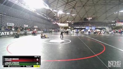 2A 132 lbs Champ. Round 1 - Taylor Brock, Lakewood vs Logan Utecht, West Valley (Spokane)