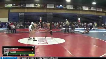 145 lbs Quarterfinal - Tyler Valdez, Falcon vs Ezavian Ortega, Canon City