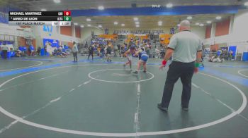 190 lbs 1st Place Match - Jared De Leon, Alta Loma vs Michael Martinez, Carter