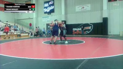 Boys 285 lbs Semifinal - Noah Wooley, Wathena-Riverside vs Tucker Horton, Manhattan