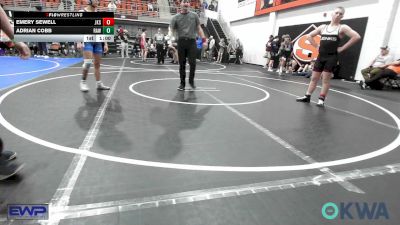 140 lbs Consolation - Emery Sewell, Jenks vs Adrian Cobb, Raw Wrestling Club