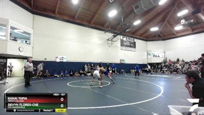 157 lbs Quarterfinal - Devyn Flores-Che, CSU Bakersfield vs Kanai Tapia, Menlo College
