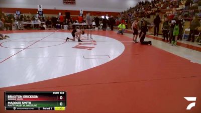 92-101 lbs Round 4 - Braxton Erickson, Wiggins Youth vs Maddux Smith, Platte Valley Jr. Wrestling