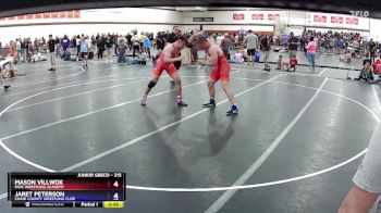 215 lbs Semifinal - Mason Villwok, MWC Wrestling Academy vs Jaret Peterson, Chase County Wrestling Club