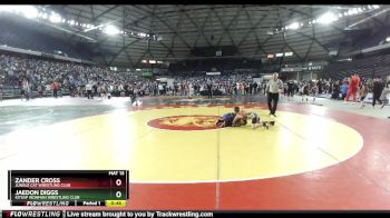 92 lbs Cons. Round 1 - Jaedon Diggs, Kitsap Ironman Wrestling Club vs Zander Cross, Jungle Cat Wrestling Club