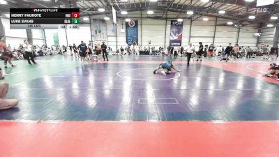 145 lbs Round Of 64 - Henry Faurote, Indiana Outlaws White vs Luke Evans, Blue Wave