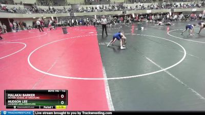 112 lbs Cons. Round 4 - Hudson Lee, LaCrosse Area Wrestlers vs Malakai Barker, Victory School Of Wrestling