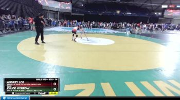 74 lbs 1st Place Match - Audrey Loe, Franklin Pierce Cardinal Wrestling Club vs Khloe Morrow, White River Hornets Wrestling Club