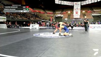 All Cadet Boys Freestyle Upper - 165 lbs Cons. Semis - Colton Gonzalez, Central Catholic Wrestling Club vs Joseph Salazar, Lion Of Judah Wrestling Academy