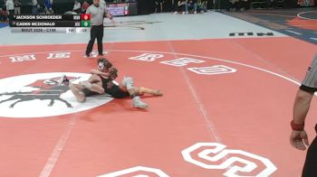 Cons. Round 2 - Jackson Schroeder, Bishop Neumann vs Caden McDonald, Johnson County Central