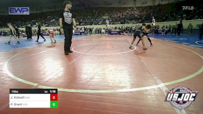 75 lbs Quarterfinal - Joseph Kidwell, Raw Wrestling Club vs Parker Grant, 512 Outlaw Wrestling