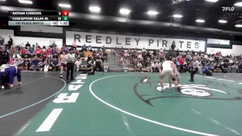 175 lbs 1st Place Match - Nathan Cordova, Tulare Union vs Conception Salas Jr., Sanger West