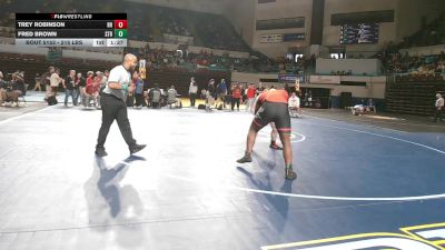 215 lbs Quarterfinal - Trey Robinson, Rock Hill vs Fred Brown, Stratford