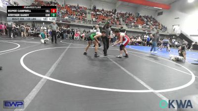 130 lbs Rr Rnd 1 - Roper Campbell, Collinsville Cardinal Youth Wrestling vs Stryker Sandy, Gore Pirates Youth Wrestling