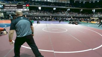 6A 115 lbs 3rd Place Match - Naime Abdallah, El Paso Franklin vs Aviana Caceres, Langham Creek