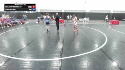 157 lbs William Velarde III, Team Wyoming White vs Cohen Long, Team Indiana Gold