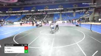 138 lbs Consi Of 8 #2 - Odin Hicks, Texas vs Dominic Federici, Pennsylvania