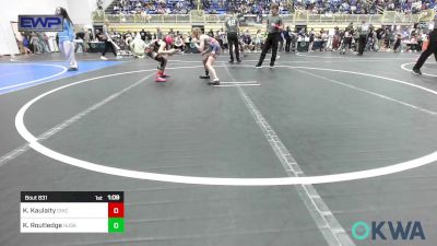 64-70 lbs Rr Rnd 4 - Kinsley Kaulaity, Chickasha Youth Wrestling vs Kloe Routledge, Husky Wrestling Club