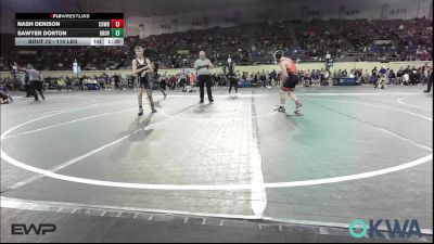 110 lbs Semifinal - Nash Denison, Cowboy Wrestling Club vs Sawyer Dorton, Grove Takedown Club