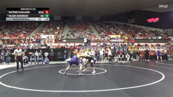 165 lbs Quarterfinal - Blaze Gossman, Scott Community Hs vs Kayden Clelland, Silver Lake Hs