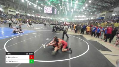 140 lbs Round Of 32 - Cesar Holguin, Grizzly Bear vs Noah Weber, Hayden