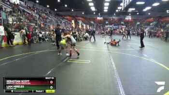 57 lbs Quarterfinal - Liam Mireles, Coloma WC vs Sebastian Scott, Reed City Youth Wrestling