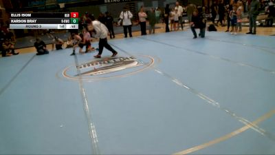 54-56 lbs Round 3 - Ellis Isom, Hook Em W.C vs Karson Bray, RWC - Roy Wrestling Club