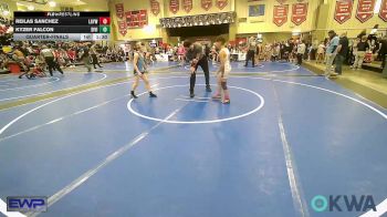 70 lbs Quarterfinal - Reilas Sanchez, Locust Grove Youth Wrestling vs Kyzer Falcon, Division Bell