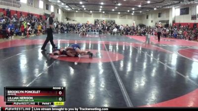 90 lbs Round 3 - Brooklyn Poncelet, MN Elite vs Lillian Nerison, Dubuque Wrestling Club