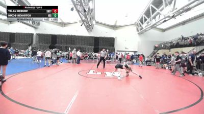 73 lbs Semifinal - Talan Berube, Smitty's Barn MS vs Nikos Sevastos, New England Gold MS