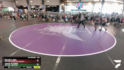 135 lbs Quarterfinal - Elijah Lara, NXT Level Wrestling Academy vs David Flores, Rio Vista Wrestling