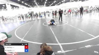 130 lbs Consolation - Cooper Carling, Sierra Sabers vs Wallace Hardin, Apex Wr Ac