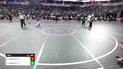 46 lbs Consi Of 4 - Hunter Hendricks, Ark City Takedown vs Zeke Cheevers, Terminator Wrestling Academy