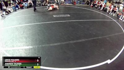 75 lbs Round 1 (6 Team) - Andrew Taussig, Kansas Copperhead vs Jayce Folkers, Nebraska Red