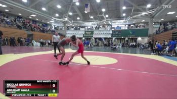 113 lbs Cons. Round 2 - Abraham Ayala, Hillcrest vs Nicolas Quintos, Mt Carmel