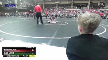 92 lbs Champ. Round 2 - Hank Golden, Greater Heights Wrestling vs Cael Leslie, Open Mats